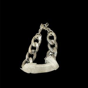 ASOS CURVE ID LINK CHAIN & BRACELET SET SILVER JEWELRY Dress OOTD THEME PARTY